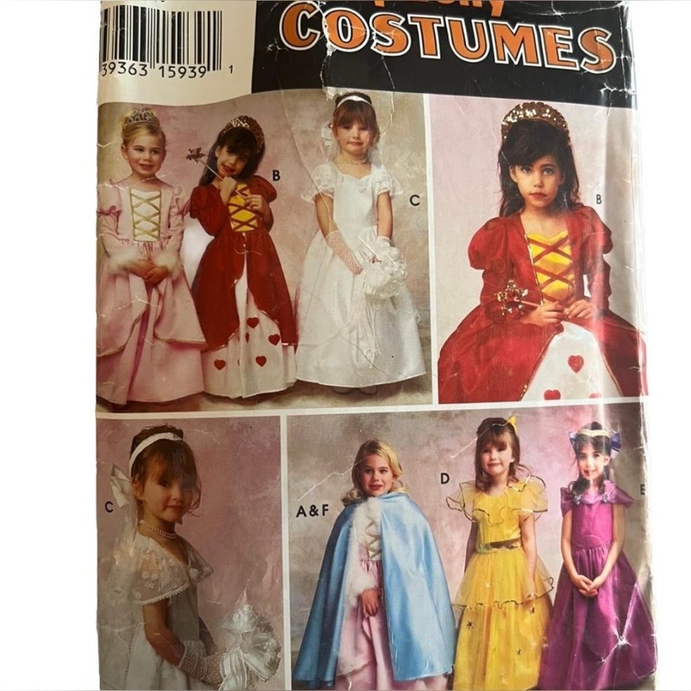 Kids Costumes sewing Patterns 0633 Dresses
Cut S 2-6 Princess Wedding Fairytale
